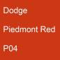 Preview: Dodge, Piedmont Red, P04.